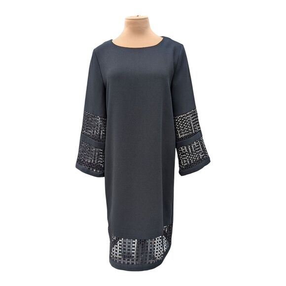 Marie Oliver Cut Out Boxy Dress Women's Small Black Elegant Classy Career EUC - Picture 1 of 6